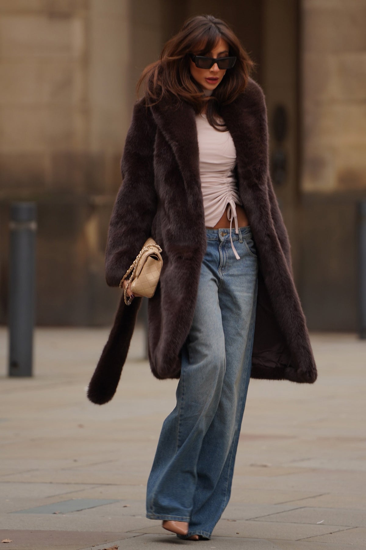 Long fur coat hotsell