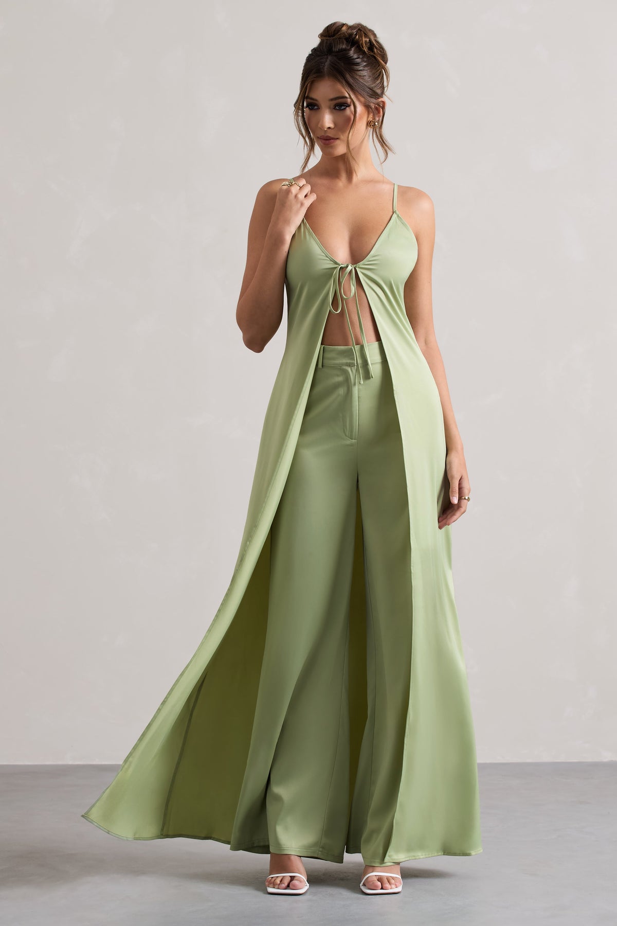 Thigh split cami dress by club l online