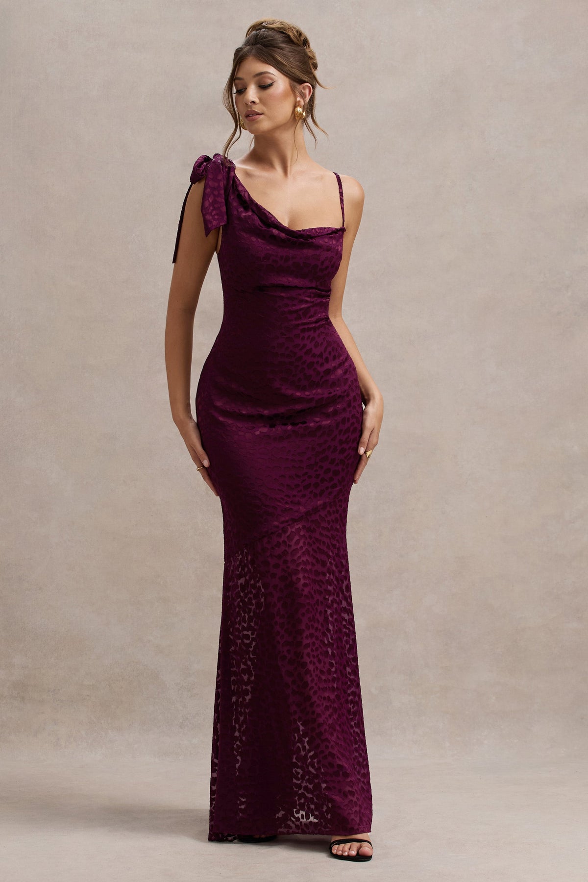 WB_CC_HR_CL134964069-SangriaBurgundySatinJacquardCowl-NeckMaxiDress0