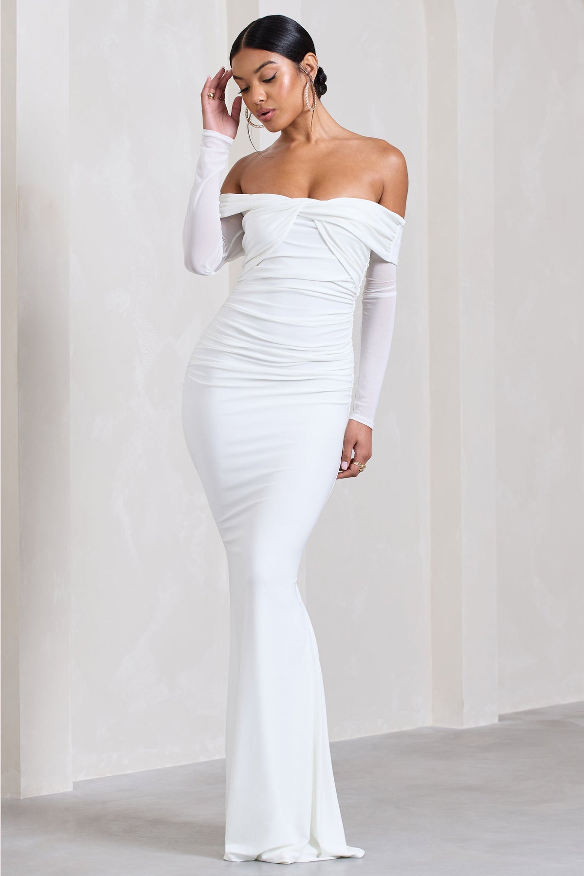 Alex ruffle maxi dress bardot 2025