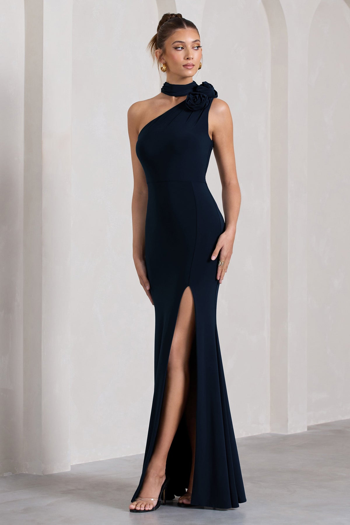 WB_CL130006015-InSuspenseNavyAsymmetricHalter-NeckSplitMaxiDressWithFlower0
