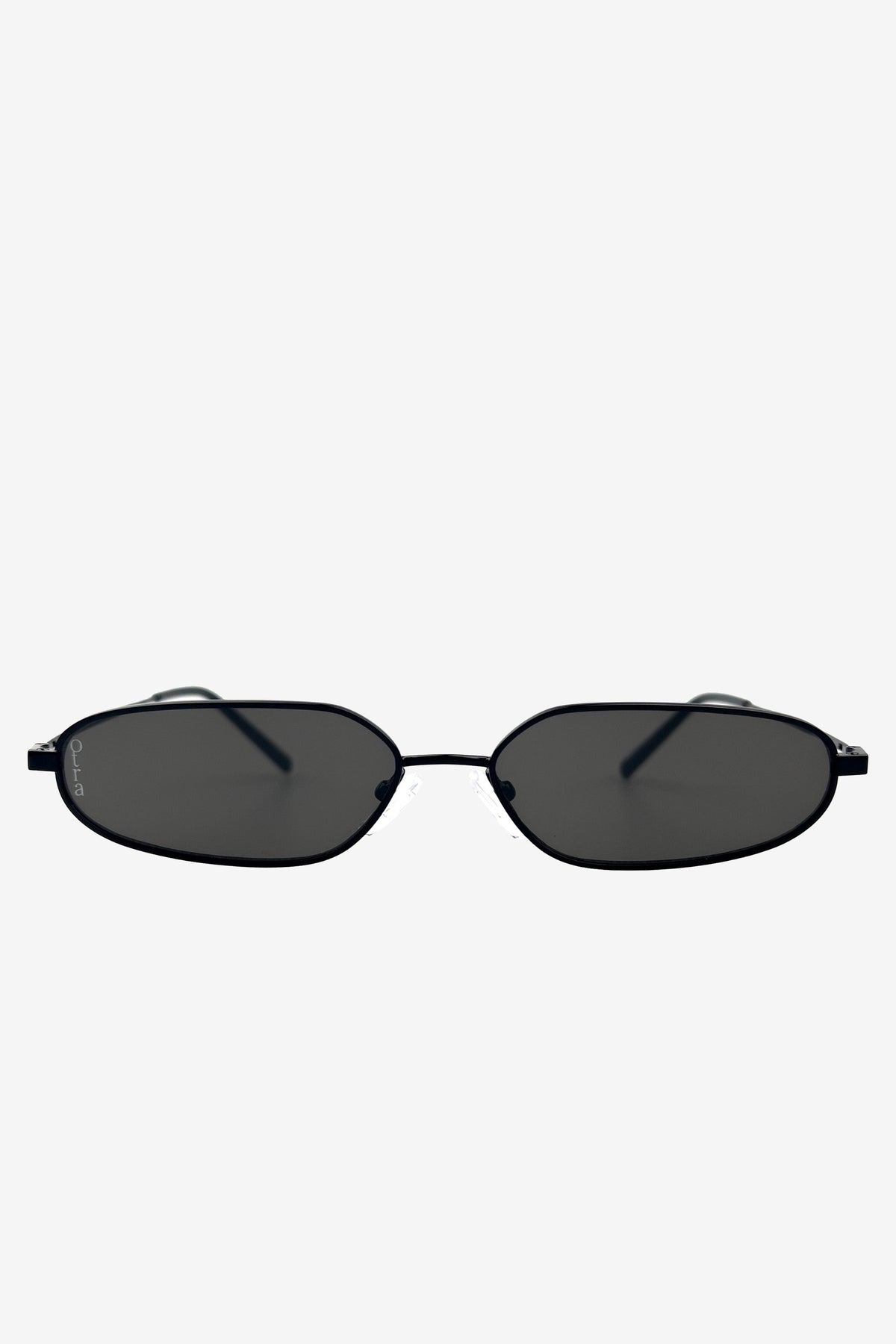 Drew | OtraBlack Metal Thin Rectangular Sunglasses